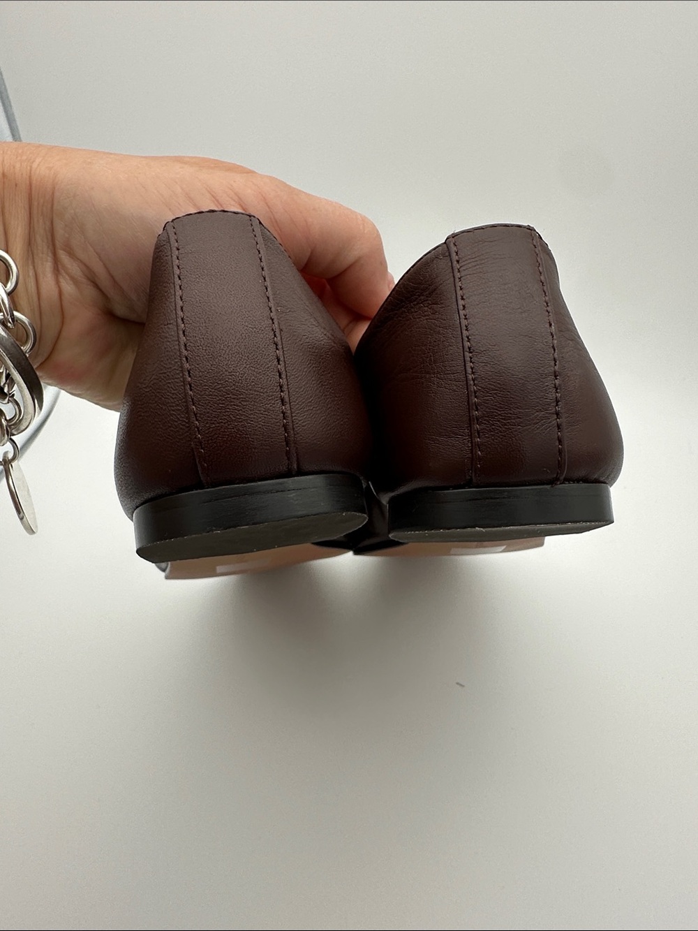 Madewell Greta Ballet Flats in Chocolate Raisin Leather Size 7 Shoes Timeless - Picture 9 of 16